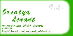 orsolya lerant business card