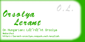 orsolya lerant business card